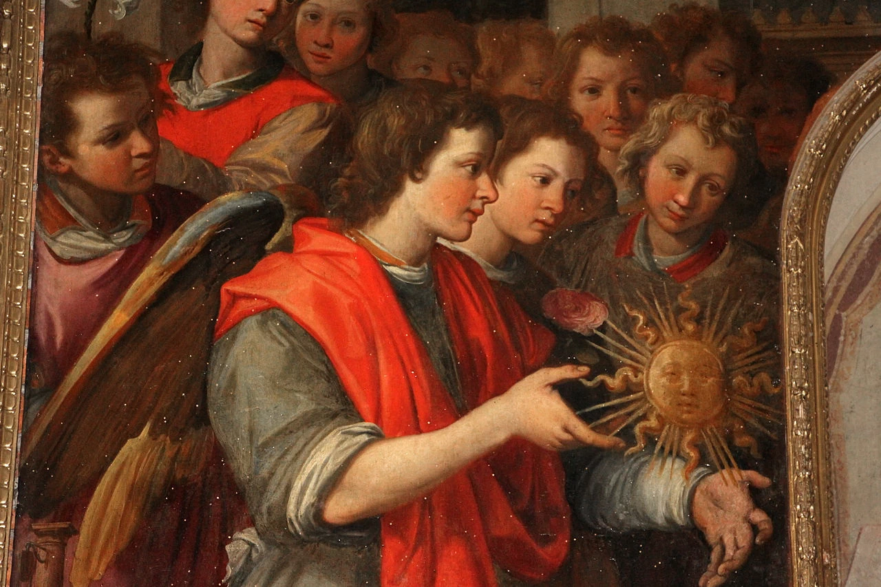 Dio Padre, lo Spirito Santo e angeli - dettaglio 2, Santa Maria del Soccorso, Prato
